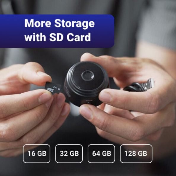 SpyFocus with SD card, up to 128GB storage