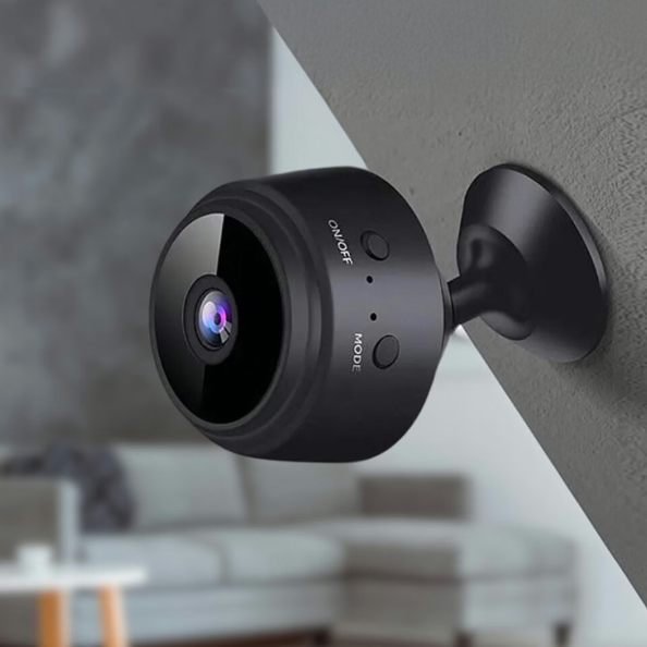 SpyFocus camera mounted on a wall